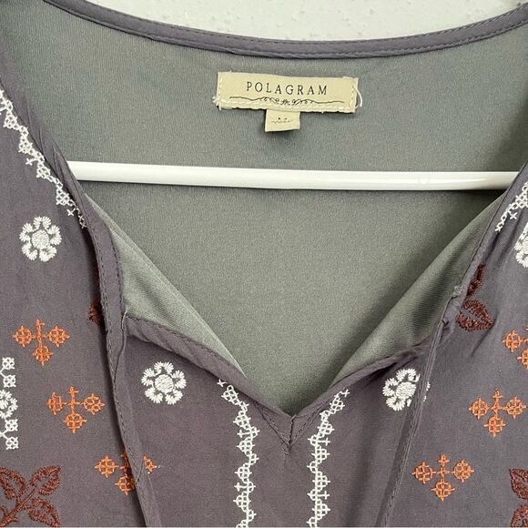 Anthropologie Polagram Woman’s Embroidered Peasant Dress size M - Picture 3 of 6